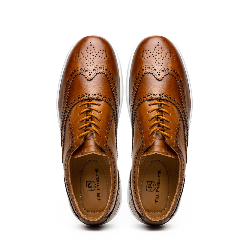 TB Phelps Clubhouse Wingtip Sneakers Tan