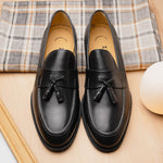 Zelli Como Calfskin Tassel Loafers Black (15-202-BLK)