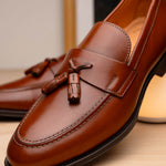 Zelli Como Calfskin Tassel Loafers Rust (15-202-RST)
