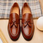 Zelli Como Calfskin Tassel Loafers Rust (15-202-RST)