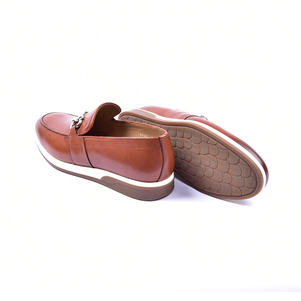 Corrente 5720 Casual Bit Buckle Slip-on Shoes Tan