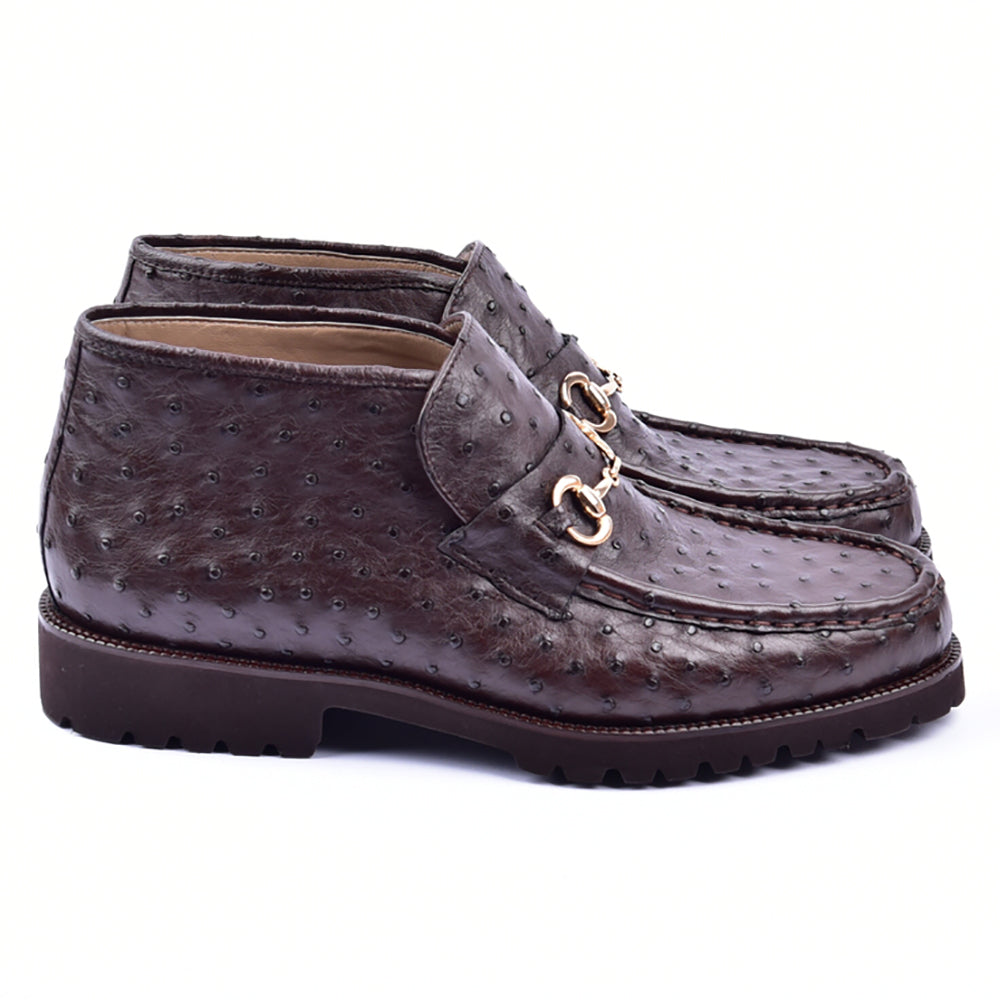 Corrente 5786 Ostrich Hightop Shoes Brown