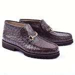 Corrente 5786 Ostrich Hightop Shoes Brown