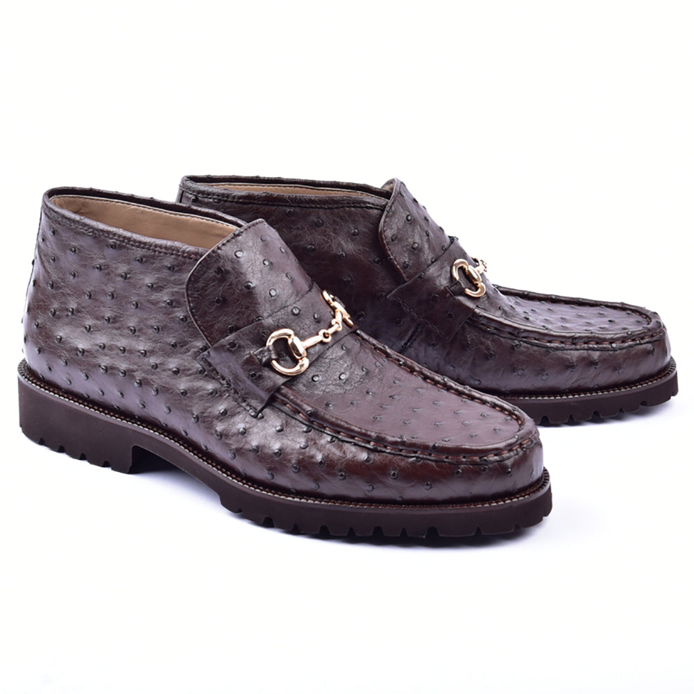 Corrente 5786 Ostrich Hightop Shoes Brown