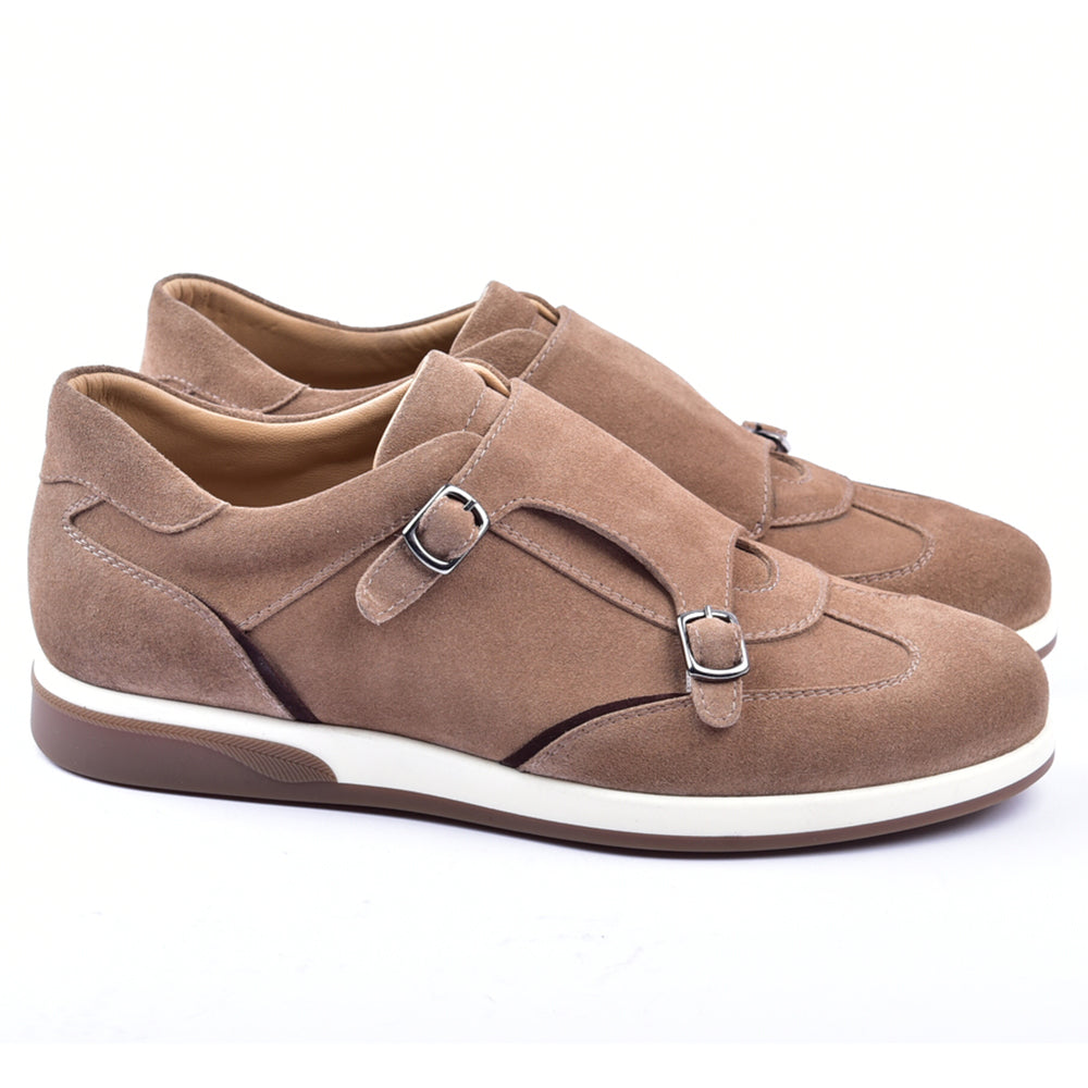 Corrente 6000 Suede Double Monk Sneakers Hazel