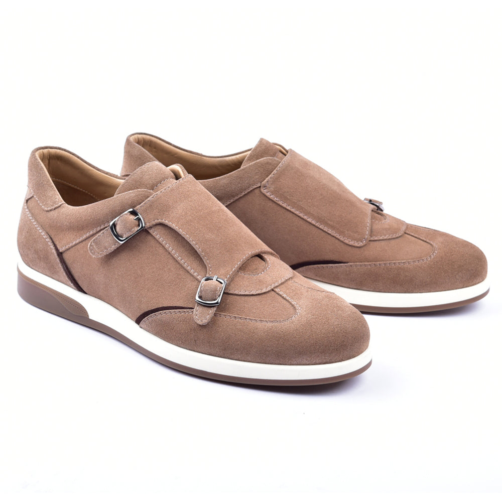 Corrente 6000 Suede Double Monk Sneakers Hazel