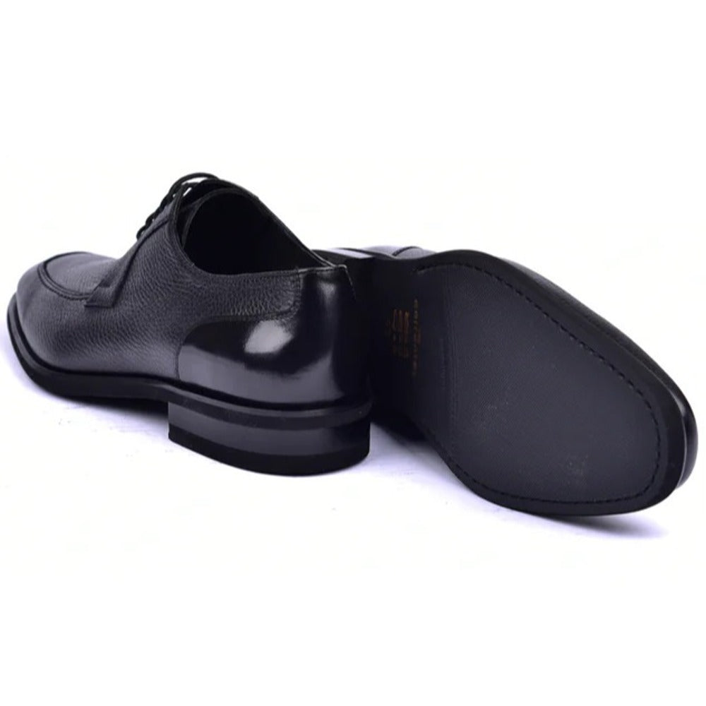 Corrente C0011-5876 Deerskin Lace-up Shoes Black