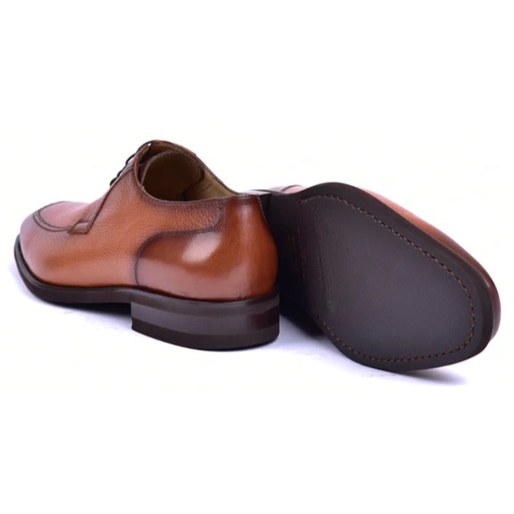 Corrente C001101-5876 Deerskin Lace-up Shoes Tan
