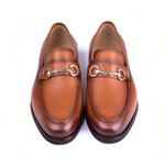 Corrente C001102-5844 Deerskin Buckle Loafers Tan