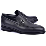 Corrente C001103-5844 Deerskin Buckle Loafers Black
