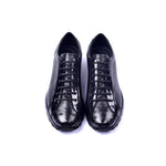 Corrente C001304-5581 Genuine Ostrich Fashion Sneakers Black