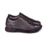 Corrente C0013043-5581 Genuine Ostrich Fashion Sneakers Brown