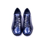 Corrente C001306-5581 Genuine Ostrich Fashion Sneakers Navy