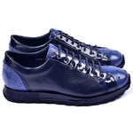 Corrente C001306-5581 Genuine Ostrich Fashion Sneakers Navy