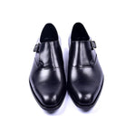 Corrente C001401-4313 Cap Toe Monkstrap Shoes Black