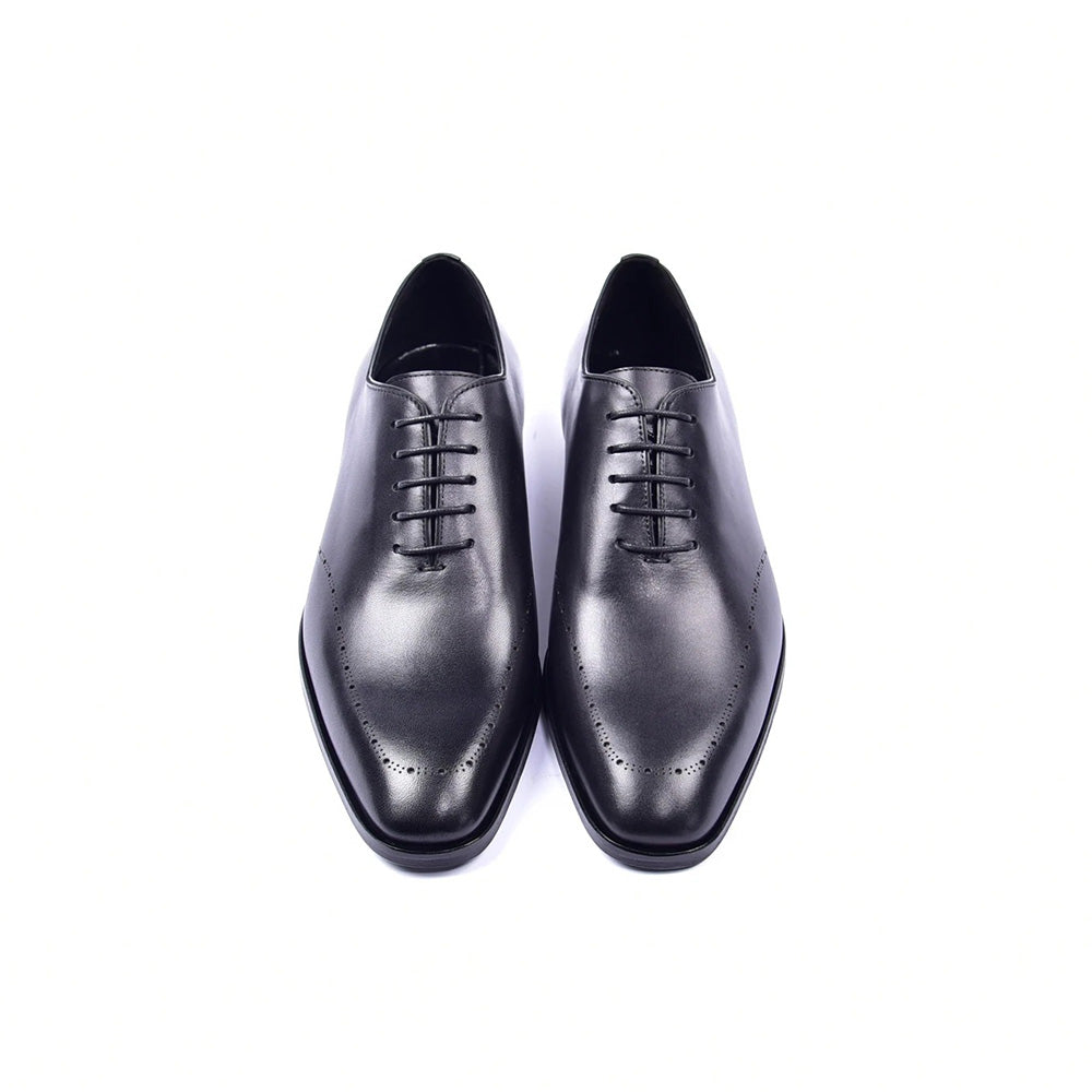 Corrente C0014020-5453N Plain Toe Lace-up Shoes Black