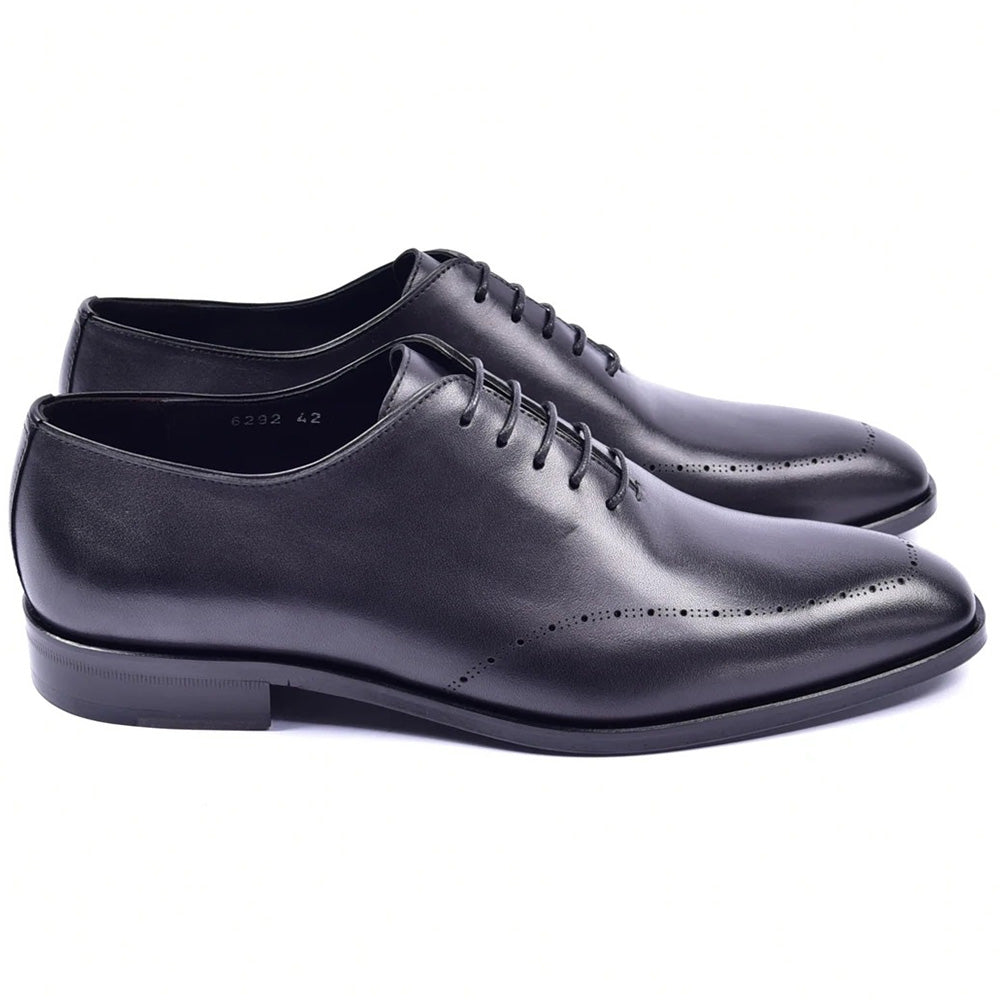 Corrente C0014020-5453N Plain Toe Lace-up Shoes Black