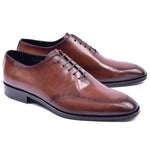 Corrente C0014021-5453N Plain Toe Lace-up Shoes Brown