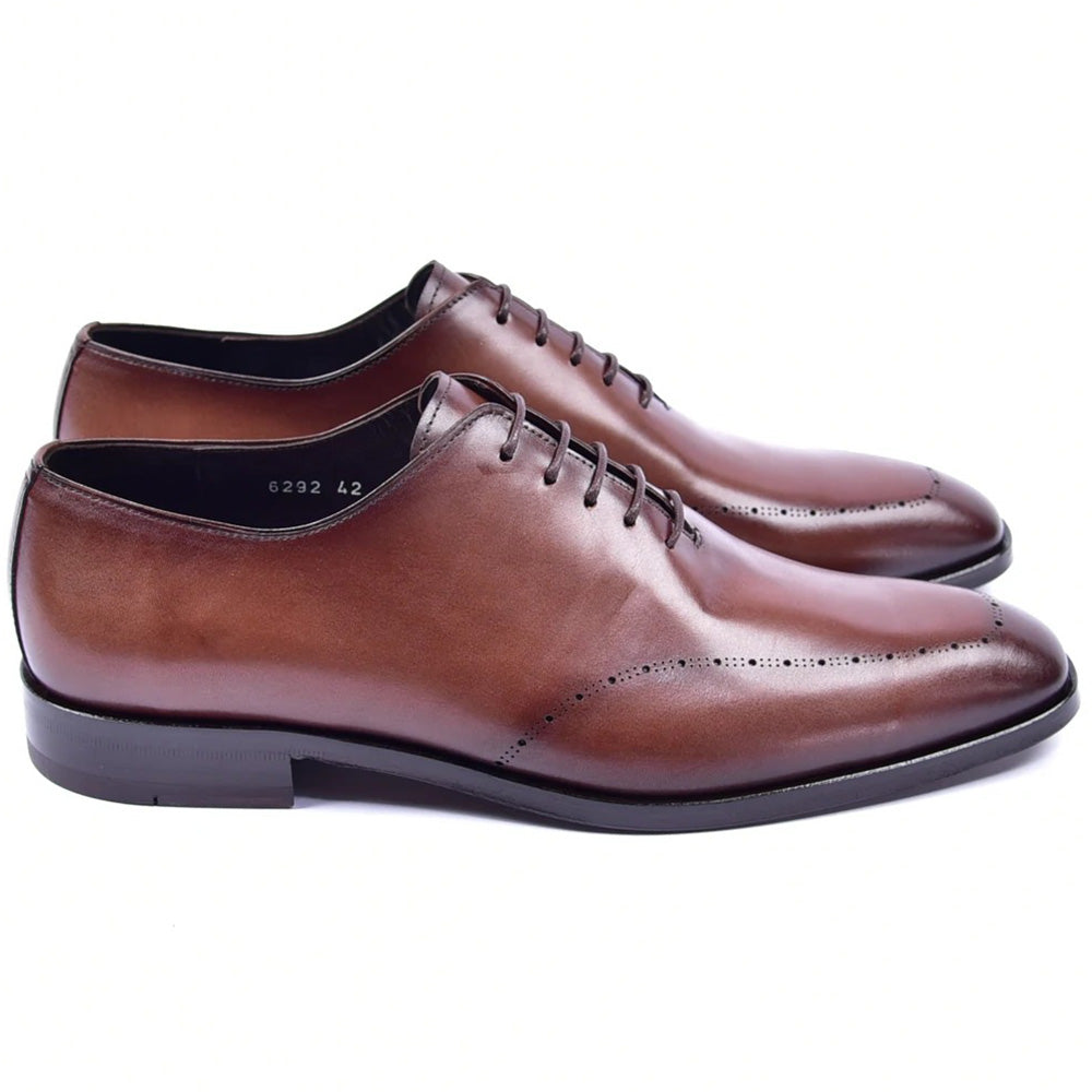 Corrente C0014021-5453N Plain Toe Lace-up Shoes Brown
