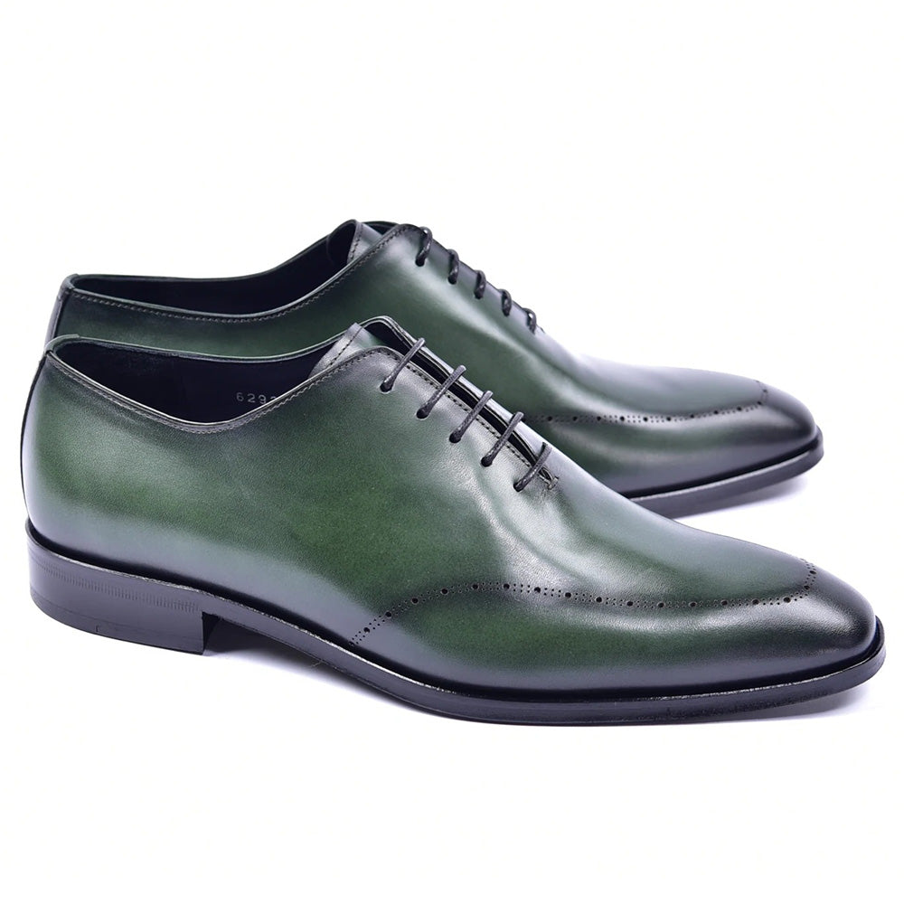Corrente C0014022-5453N Plain Toe Lace-up Shoes Green