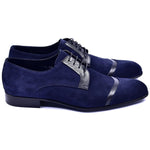 Corrente C001404-2432 Cap-toe Suede / Lizard Shoes Navy