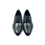 Corrente C0014040-5230 Plain Toe Lace-up Shoes Green