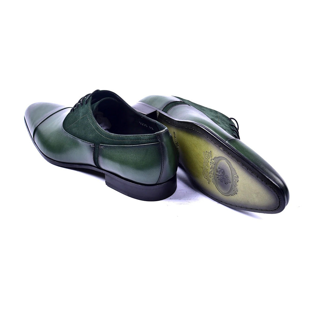 Corrente C0014040-5230 Plain Toe Lace-up Shoes Green