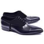 Corrente C0014041-5230 Plain Toe Lace-up Shoes Black