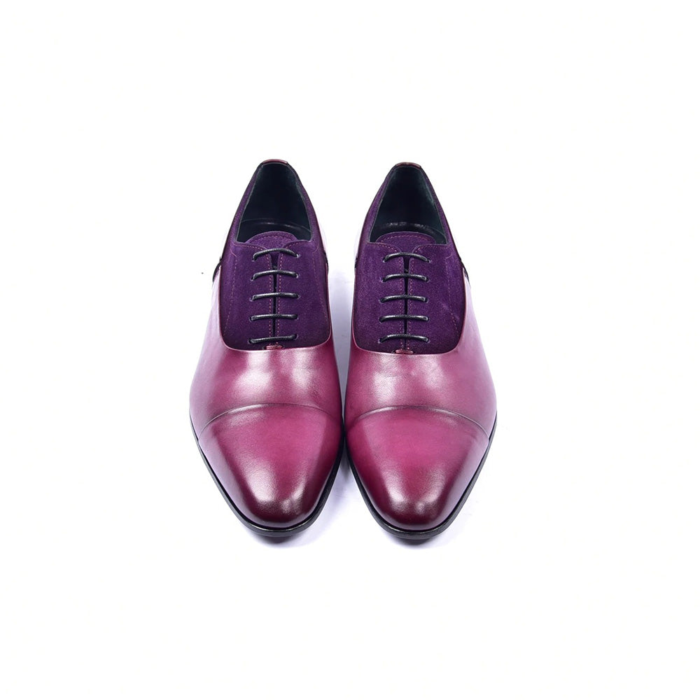 Corrente C0014042-5230 Plain Toe Lace-up Shoes Purple