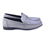 Corrente C0014051-3898Ost Genuine Ostrich / Deerskin Loafers Grey