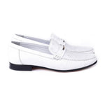 Corrente C0014053-3898Ost Genuine Ostrich / Deerskin Loafers White