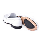 Corrente C0014053-3898Ost Genuine Ostrich / Deerskin Loafers White