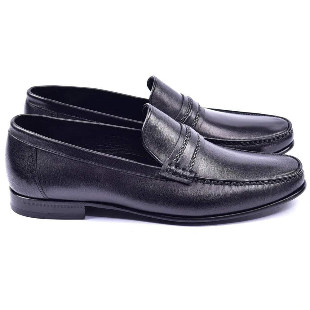 Corrente C001410-3898 Handsewn Loafers Black