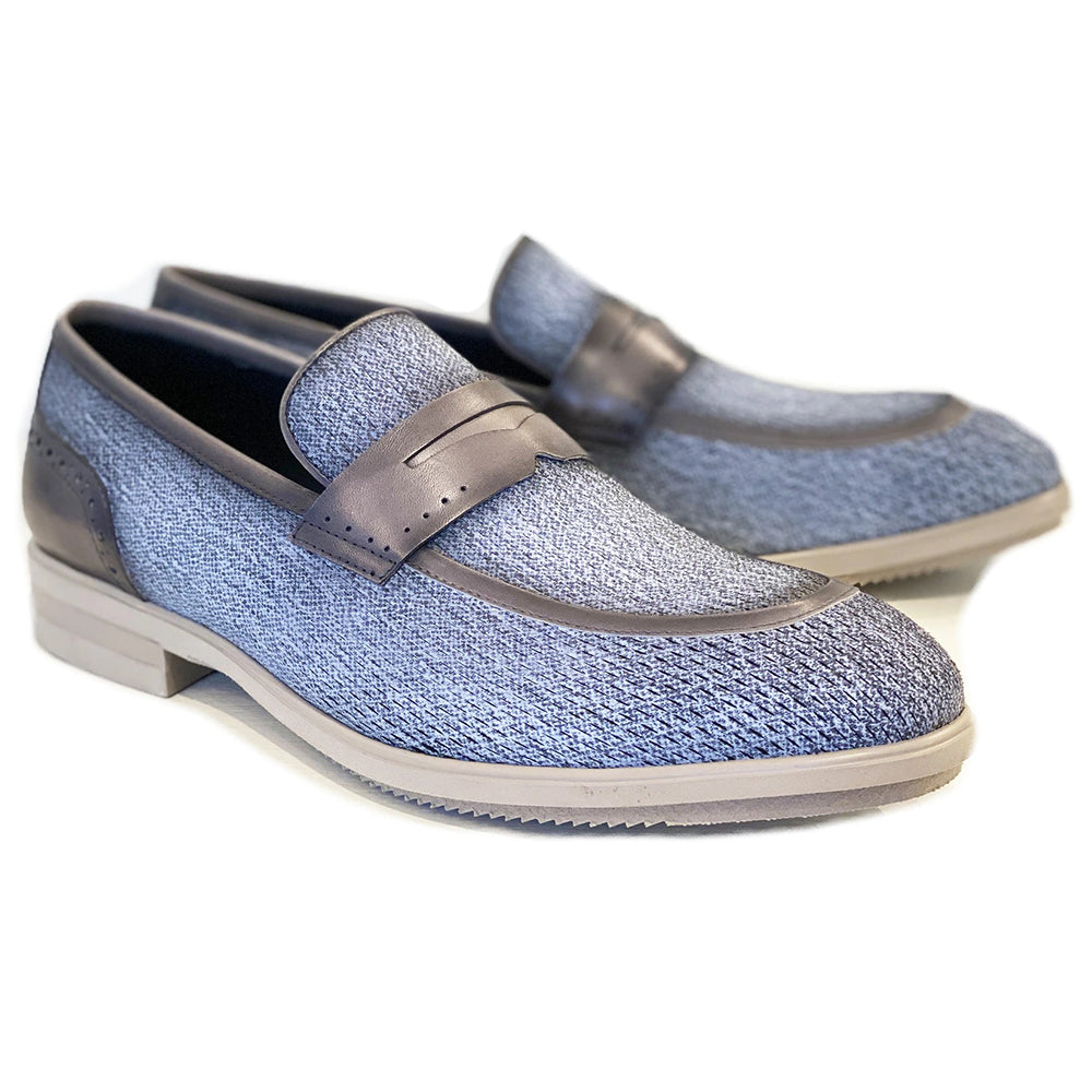 Corrente C0018-5496 Contrast Penny Loafers Jeans
