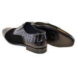 Corrente C008-5796 Cap Toe Fake Lace Shoes Black