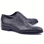 Corrente C009-6265 Genuine Ostrich Shoes Black