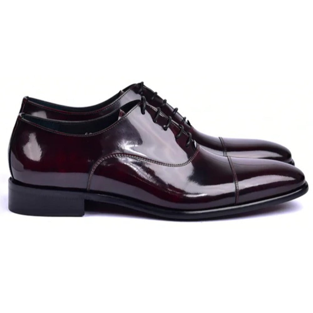 Corrente C0093-6265 Shiny Calfskin Shoes Burgundy