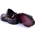 Corrente C0093-6265 Shiny Calfskin Shoes Burgundy