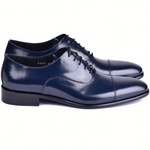 Corrente C0094-6265 Shiny Calfskin Shoes Navy