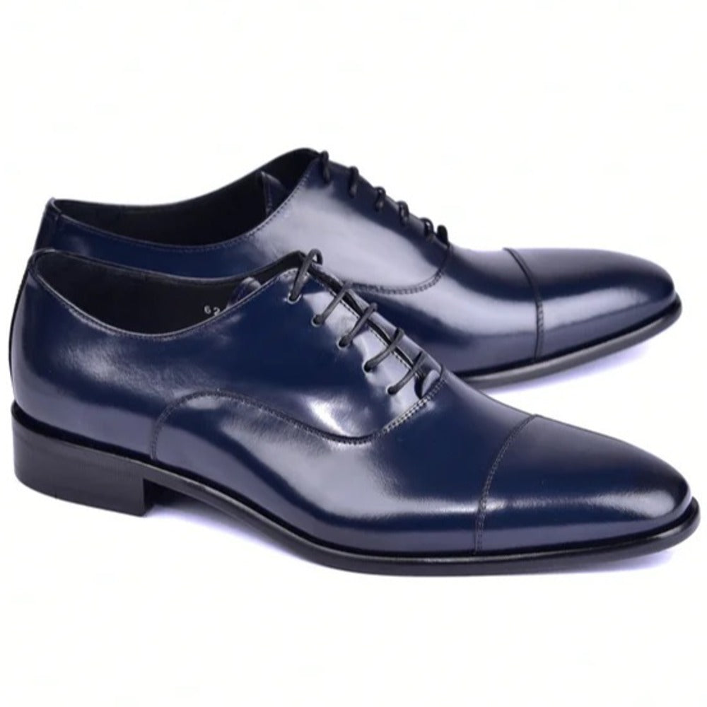 Corrente C0094-6265 Shiny Calfskin Shoes Navy