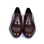 Corrente C0095-6265 Shiny Calfskin Shoes Brown