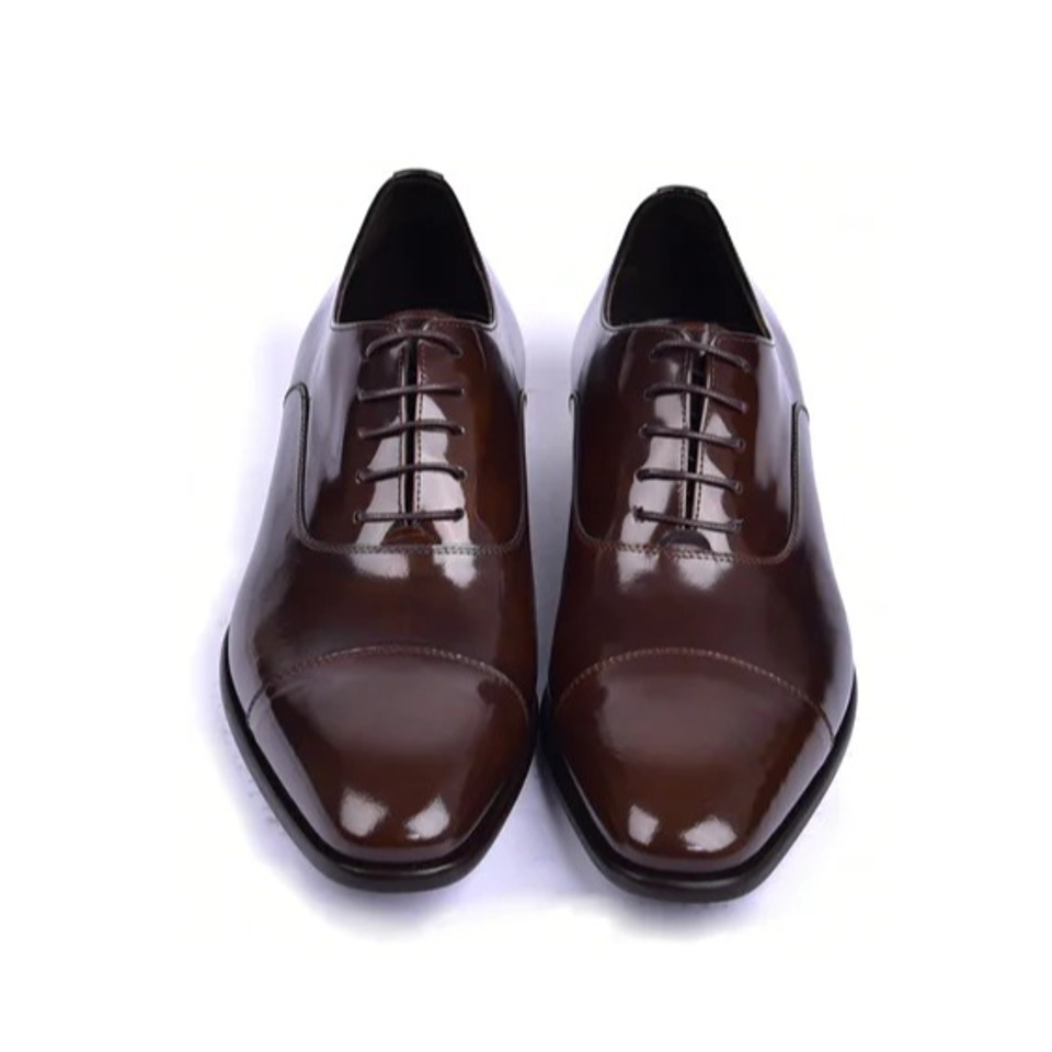 Corrente C0095-6265 Shiny Calfskin Shoes Brown