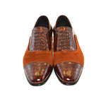 Corrente C011-5796 Cap Toe Fake Lace Shoes Tabacco