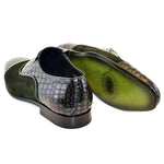 Corrente C013-5796 Cap Toe Fake Lace Shoes Green