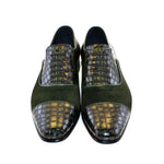 Corrente C013-5796 Cap Toe Fake Lace Shoes Green