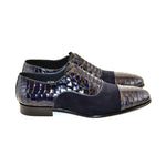 Corrente C014-5796 Cap Toe Fake Lace Shoes Navy