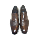 Corrente C0142-5691 Cap Toe Fake Lace Deerskin Shoes Brown