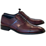 Corrente C0142-5691 Deerskin Cap-Toe Tie-Less Shoes Burgundy