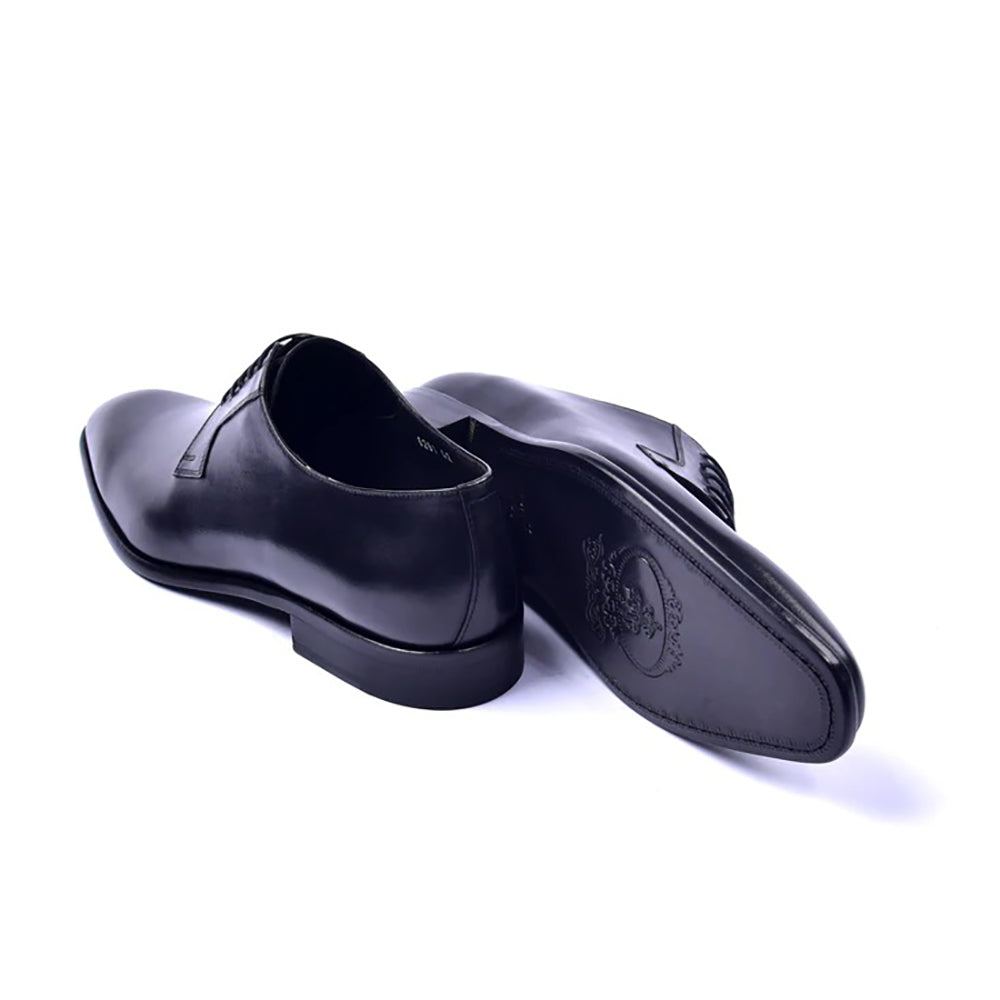 Corrente C01501-6291 Plain Toe Lace Up Shoes Black