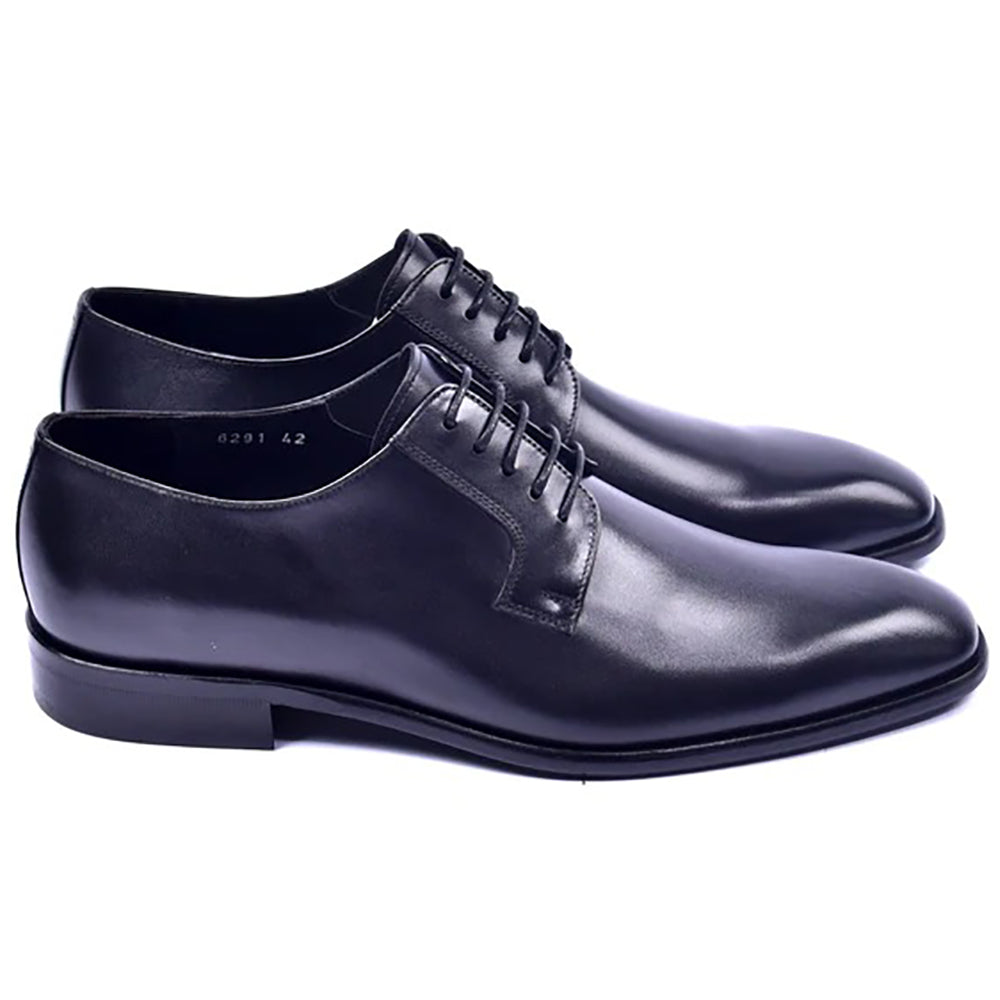 Corrente C01501-6291 Plain Toe Lace Up Shoes Black